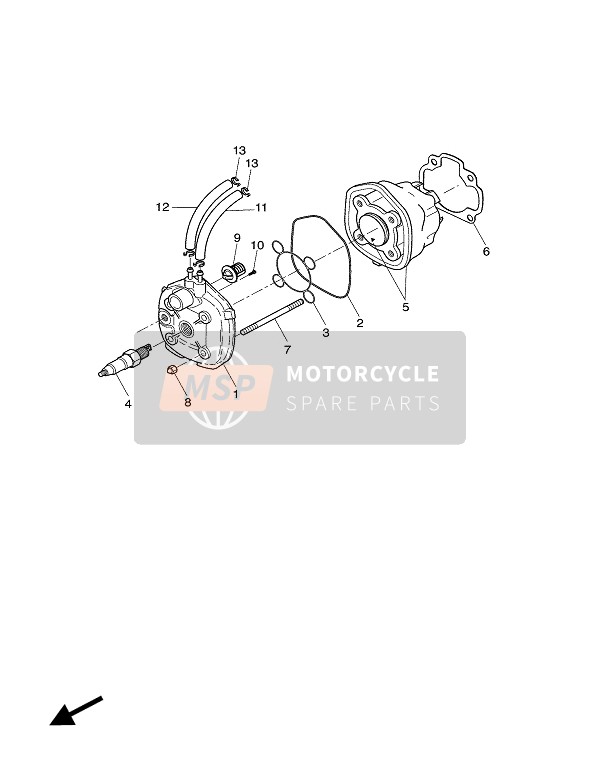 Yamaha CS50Z JOG RR 2004 Cylinder for a 2004 Yamaha CS50Z JOG RR